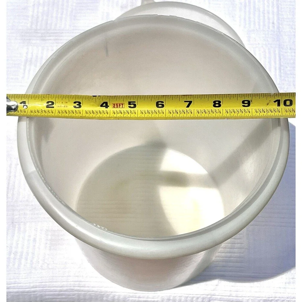 Tupperware Giant Tall Round Storage Container Sheer White Lid Vtg 10.75” X 9.25”